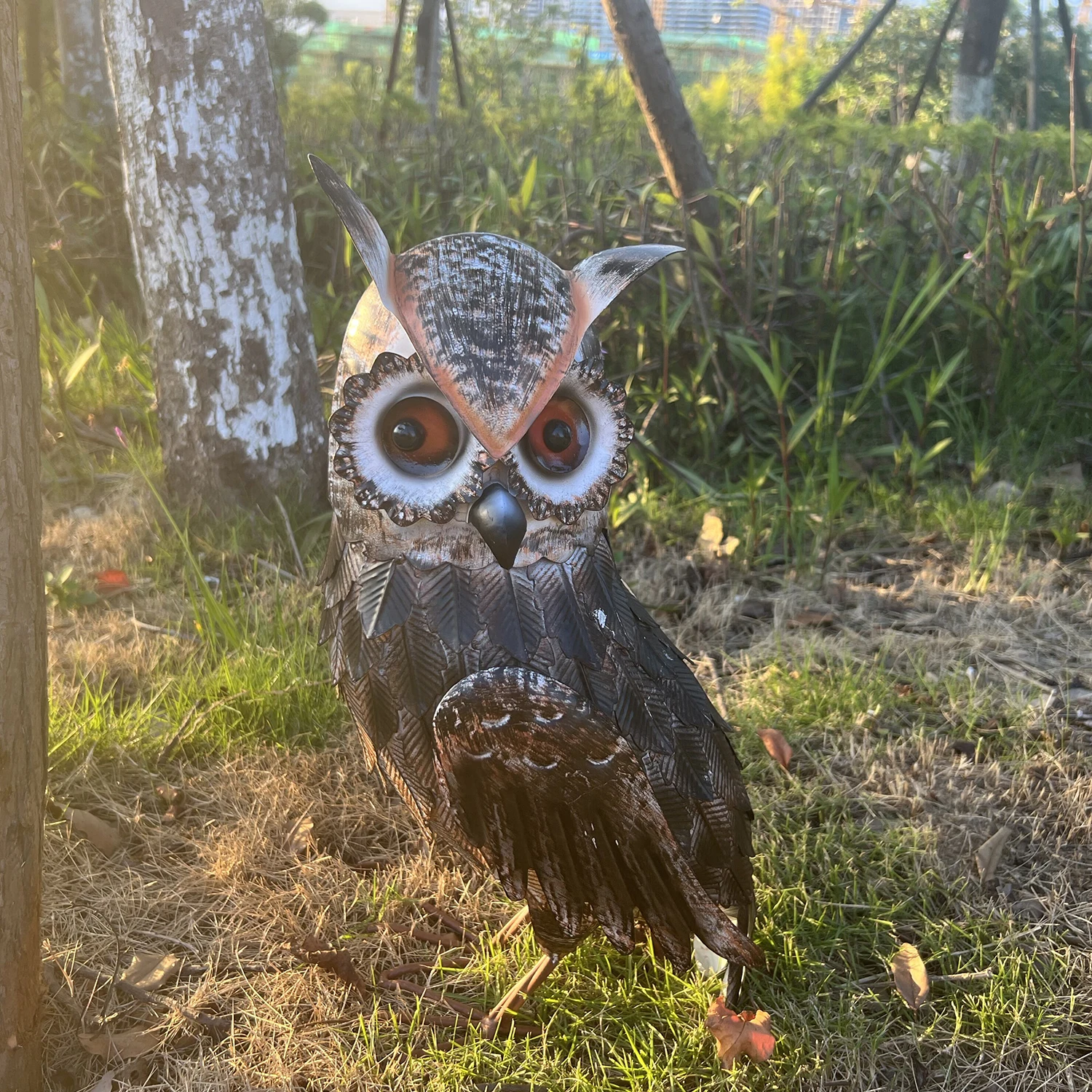 

Creative Home Office Simulation Iron Art Owl Ornament Outdoor Garden Courtyard Decorative Craft