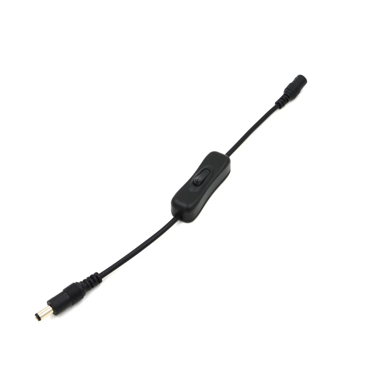 

5.5x2.1mm Dc Male to Female Power Extension Cable Inline Switch Black Reliable Control Cable for Device Power Supply