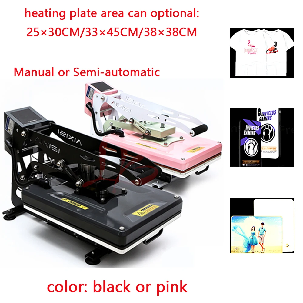 

T-Shirt Heat Press Transfer Machine Semi-Automatic for Clothes Design and Artwork Digital Ironing Equipment Hot Stamping Machine