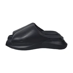 Men Platform Sandals Casual Leather Slipper Luxury Trainers Height Increasing High Street Summer Black Shoes