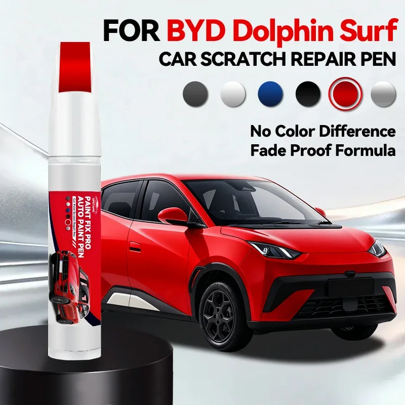 

Ручка-корректор для ремонта лакокрасочного покрытия BYD Dolphin Surf, средство для удаления царапин, аксессуары для авто, черный, белый цвета.