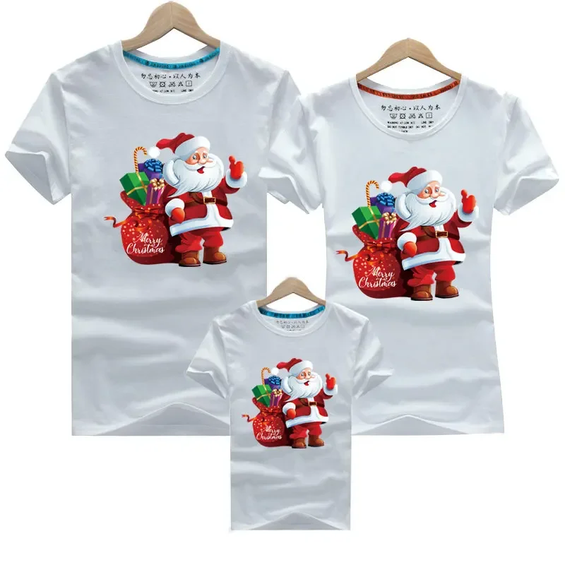 2024 Christmas family outfit Elk Santa Claus tshirt mother kids father son family matching outfits Baby romper christmas clothes