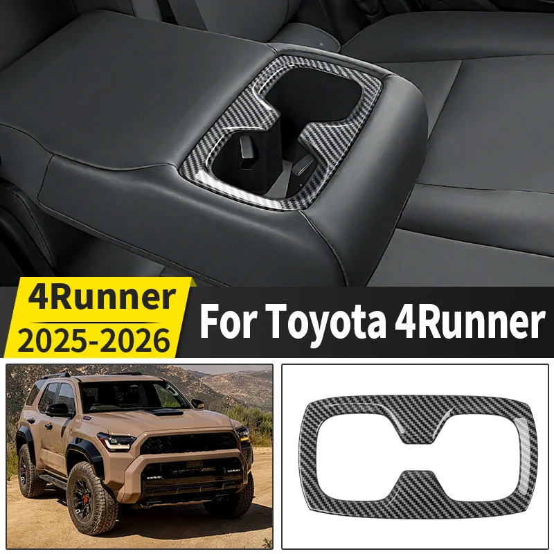 For 2024 2025 2026 Toyota 4Runner Rear Armrest Water Cup Panel Interior Upgraded Accessories