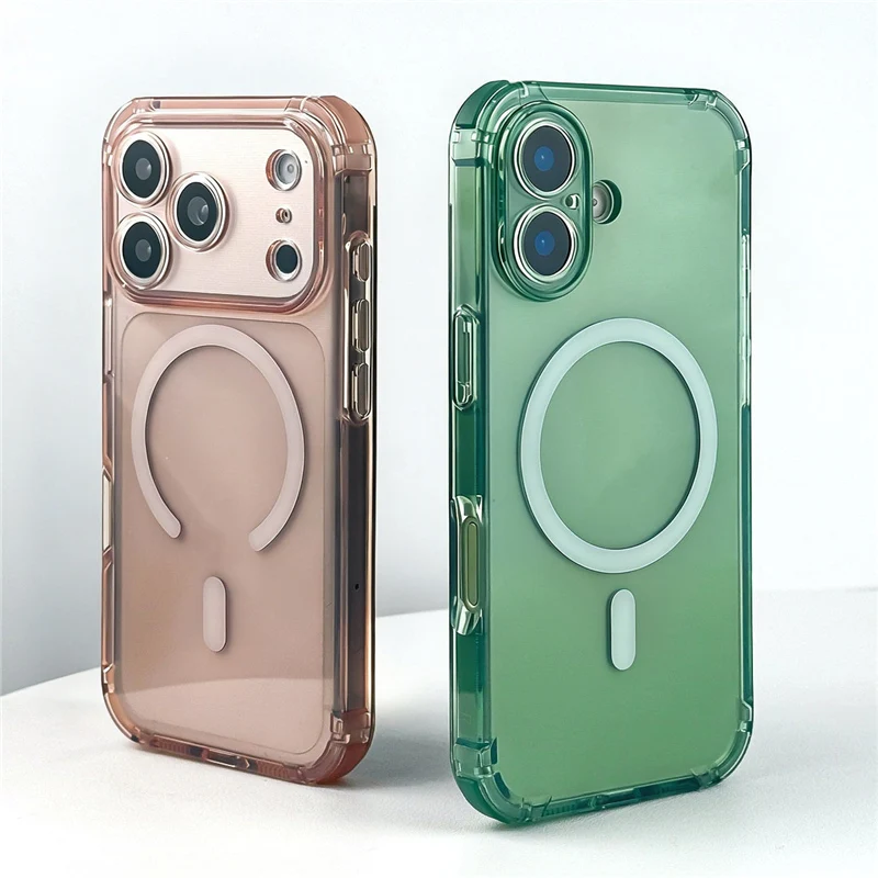 Candy Color Magnetic Case Camera Lens Shockproof Protective Cover Support Wireless Charging For iPhone 16 Pro 17 Pro 17 Pro Max