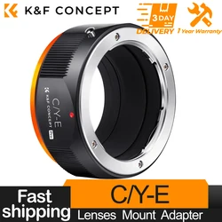 K&F Concept High-Precision Adapter for Contax C/Y Lens to Sony Alpha E NEX Mount Camera Body for Sony NEX-3 NEX-3C NEX-3N NEX-5