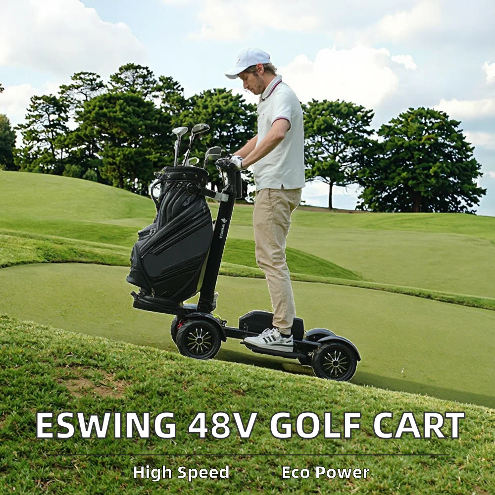 ESWING US Direct Shipping 4 Wheel Electric Mobility Scooter 2400W Foldable Cart 18 Building Electric Golf