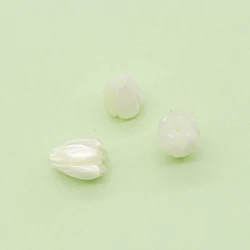 Fashion Carving Tulip Shell Loose Beads T Natural White Mother of Pearl Loose Bead Jewelry Making DIY Charm Bracelet Necklace