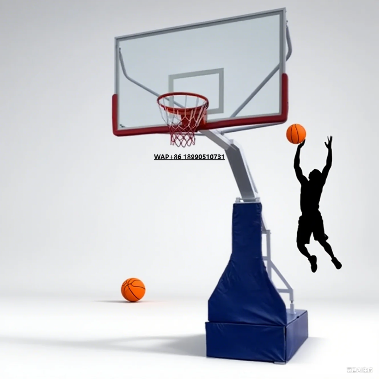 

Wholesale FIBA Standard Portable Outdoor Basketball Hoop Stand Mobile Court Equipment