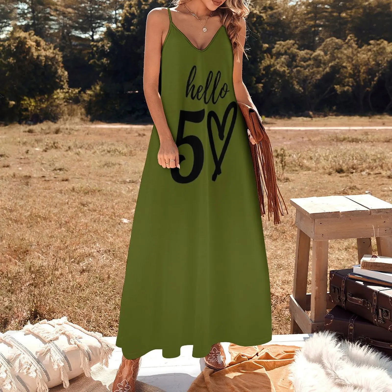 50th birthday Sleeveless Dress summer women's suit birthday dress Long dresses Long dress