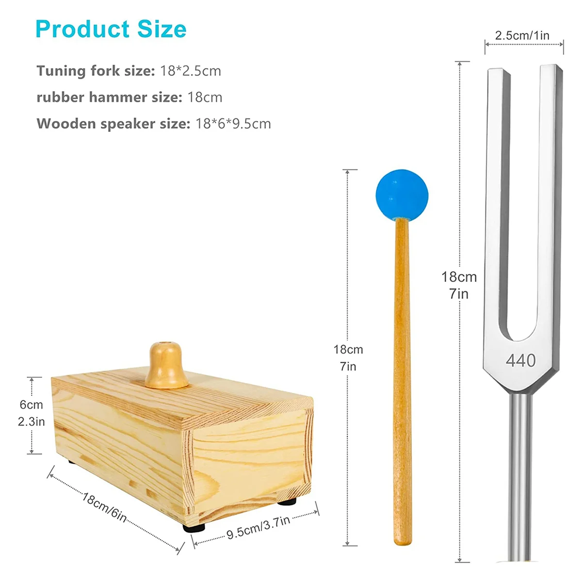 440HZ Tuning Fork,Tuning Fork Resonance Box,for Sound , Yoga, Meditation and Relaxation