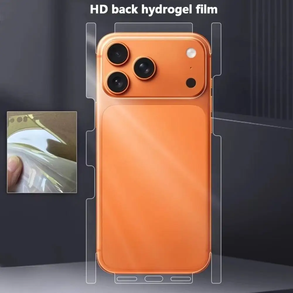 

HD прозрачная защитная пленка для задней панели, мягкая гидрогелевая пленка из ТПУ, устойчивая к царапинам, матовая пленка для iPhone 17Pro/17 Pro Max