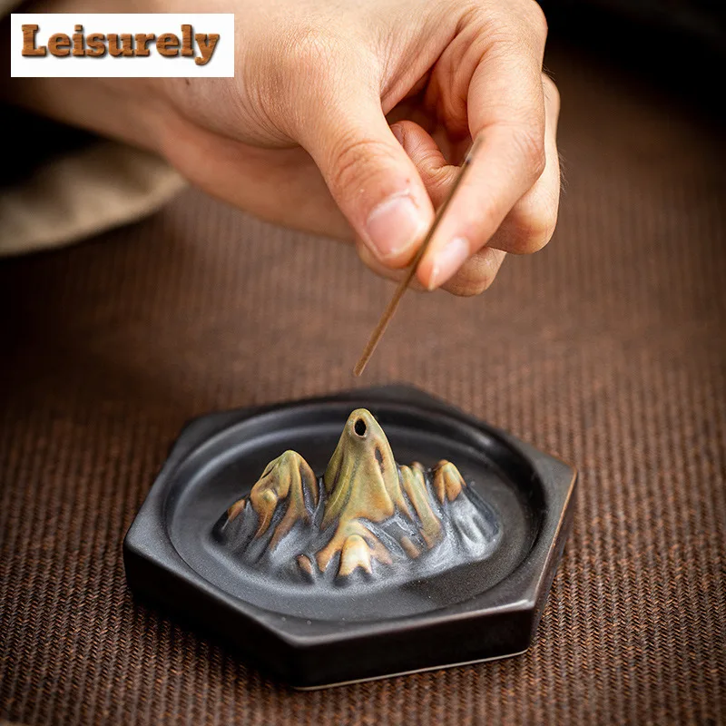 الحبر مصبوغ حامل البخور الجبلية البخور الدخان شلال البخور المشتعلة مبخرة عناصر الشاي اكسسوارات الحلي الحرفية