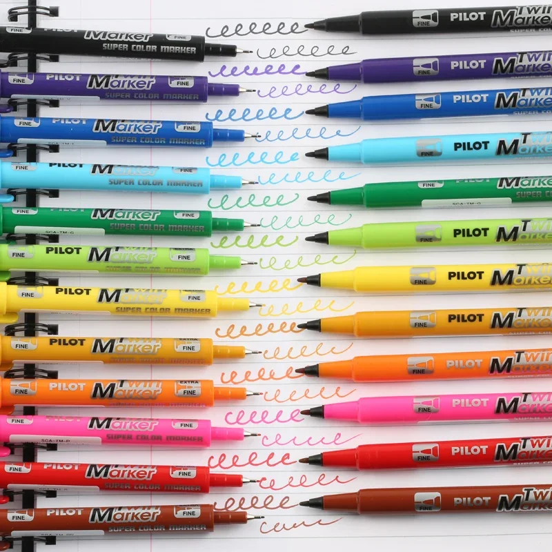 1Pcs Japan Pilot Color Double-Headed Marker Oily Quick-Dry Painting Art Hook Pen SCA-TM Color Bright Waterproof