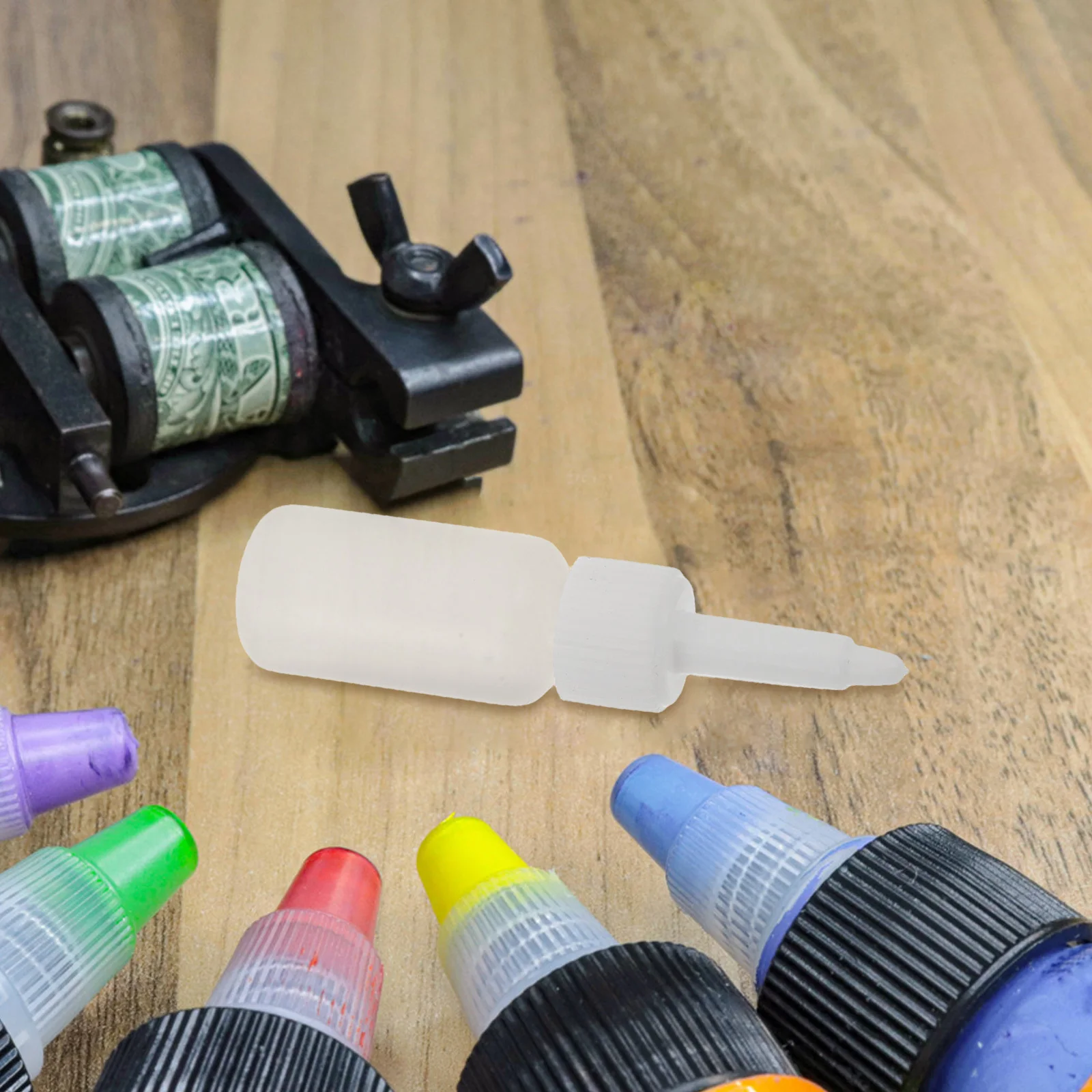 50 Stuks Lege Inktflessen voor Tattoo Pigmenten Clear Herbruikbare Plastic Knijpcontainers Universal Fit Tattoo Inkt Organizer