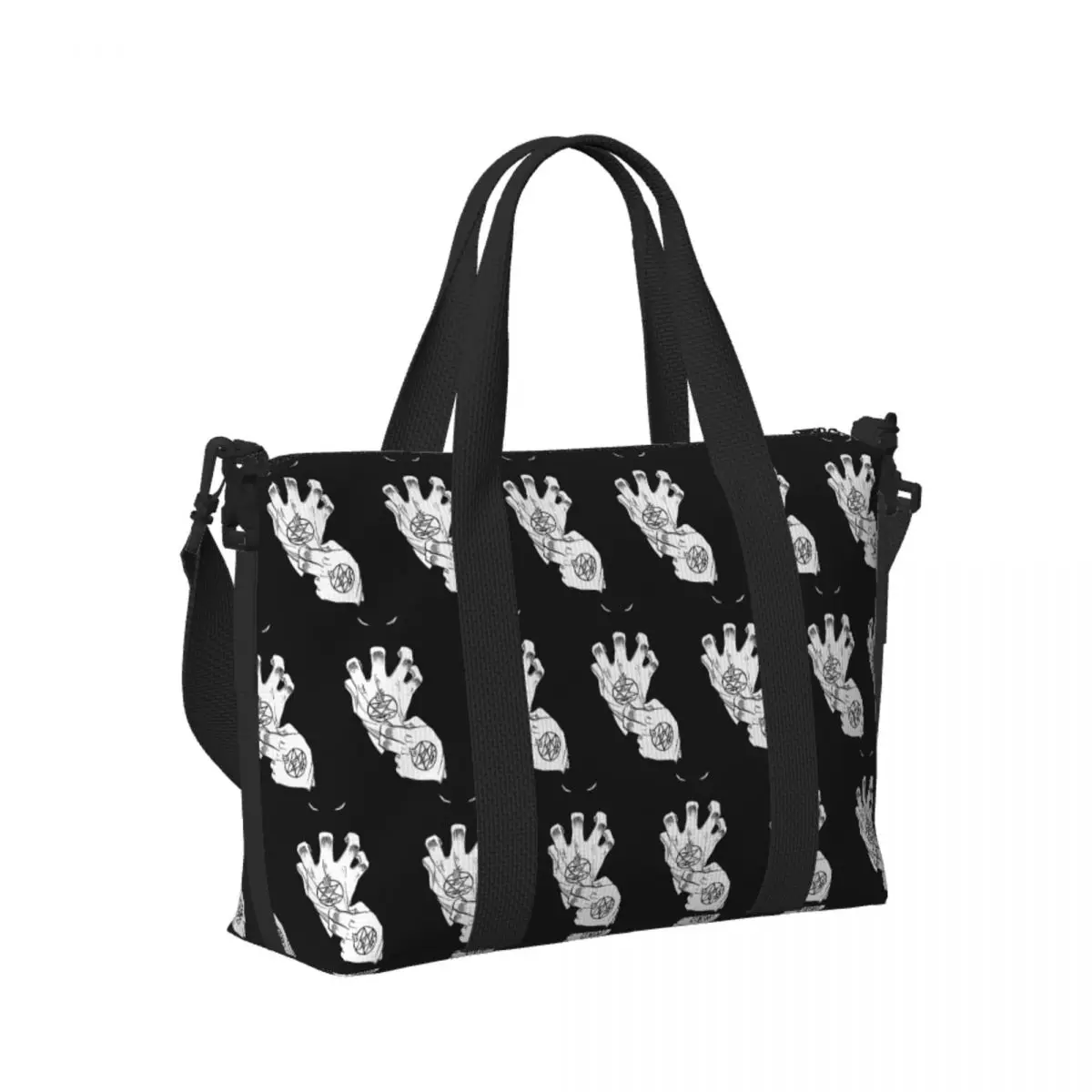 

Full Metal Alchemist Roy Mustang Angry With Gloves Beach Travel Bag Tote Bags for Gym Yoga Women Shopping Duffle Shoulder Bag