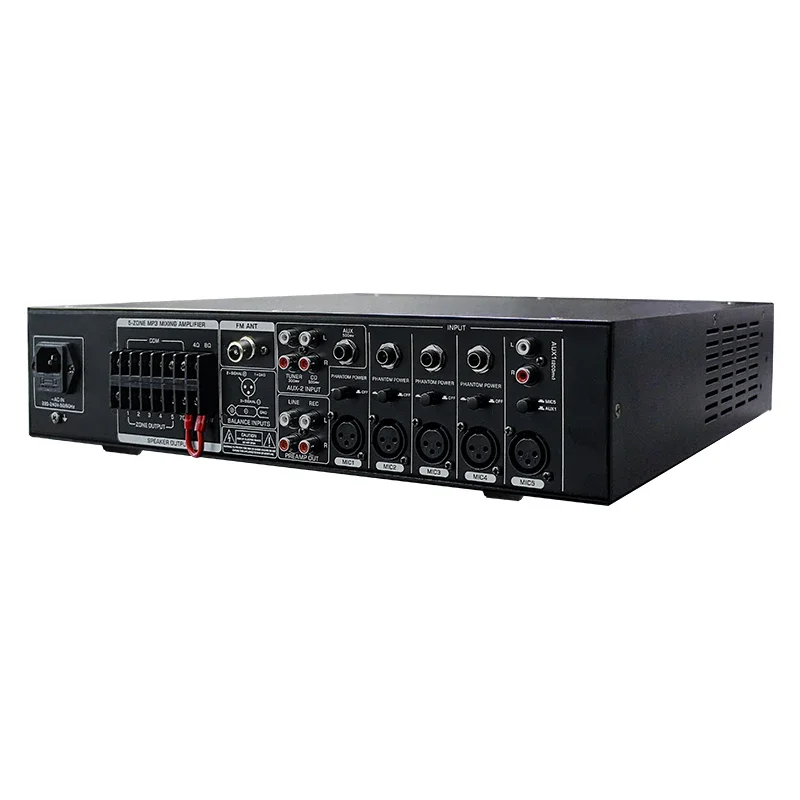 

XIDLY 5 Zone Class Analog 300W 60Hz PA System Mixer Amplifier With 70V/100V Speaker Output And 75dB SNR