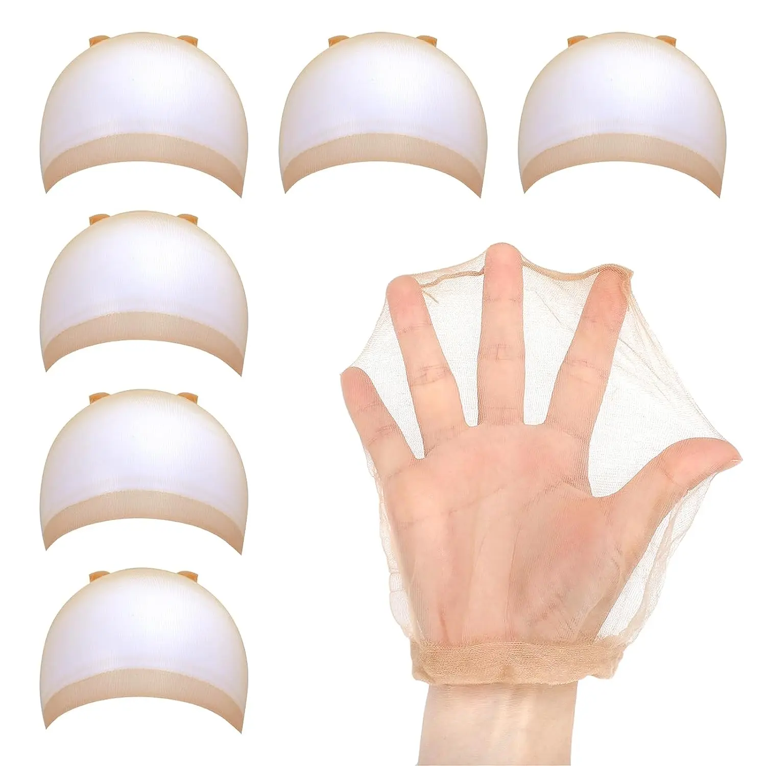 50/20/10pcs HD Ultra-thin Wig Cap, Dark Brown Transparent Stockings Cap, Invisible Breathable Nylon Cap Lace Wig Caps for Women