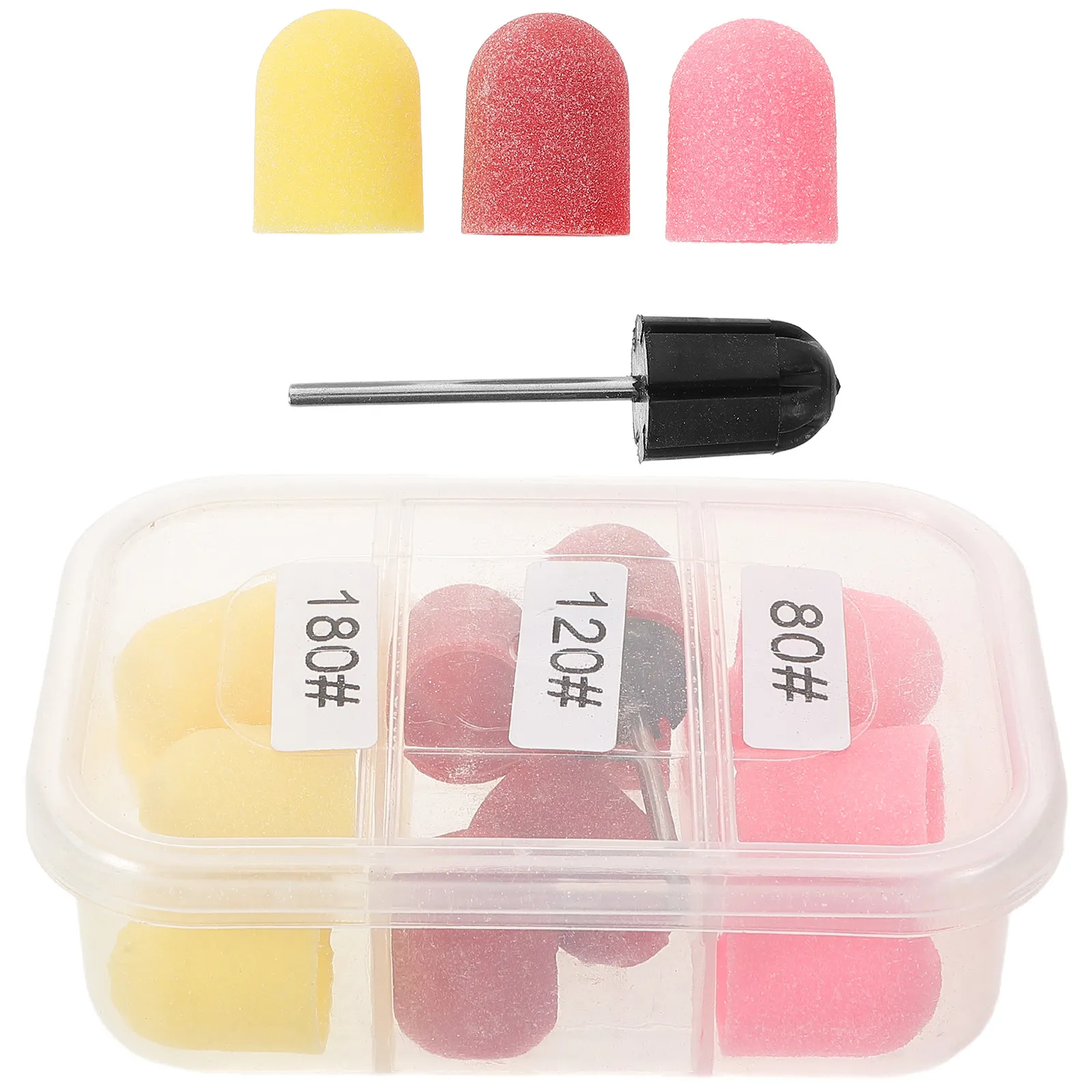 

1 Box Nail Drill Sanding Caps Fine Grit Replacement Grinding Discs Acrylic Gel Manicure Pedicure Nail Polishing Bit Foot Dead