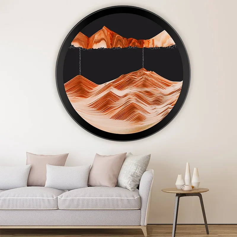 

Flowing Sand Painting Living Room Decoration Ornaments, Creative Holiday Gifts, 3D Dynamic Art, Circular Flowing Sand Painting