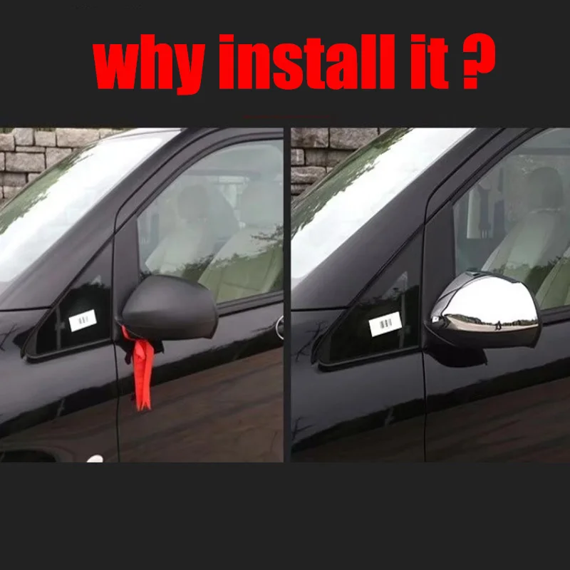 For Mercedes Benz Vito W447 2016-2022 ABS Carbon Fiber Exterior Rearview Mirror Cover door side Wing Mirror Covers Caps