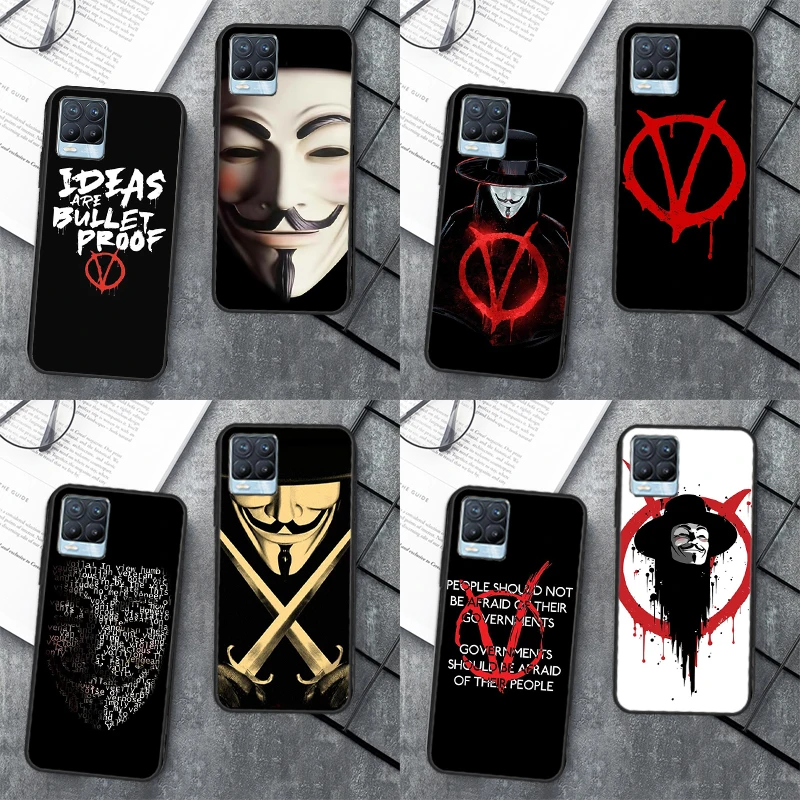 V for Vendetta For Realme C55 C35 C33 C31 C30 C21Y GT Neo 5 3T OnePlus 11 10 9 Pro 10T Nord 2 3 2T CE Case