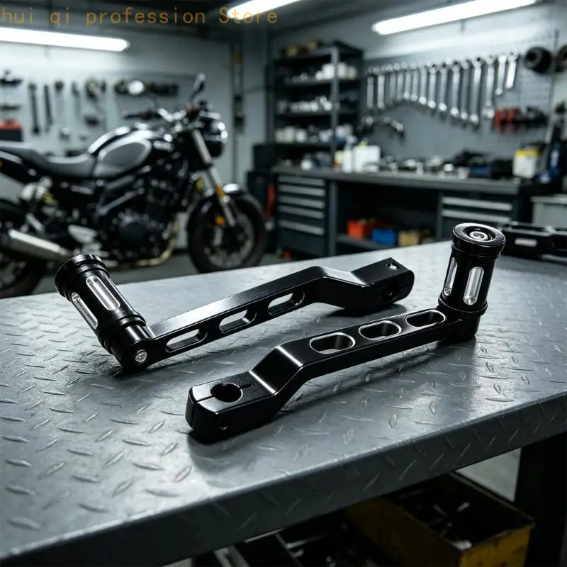 Motorrad-Schalthebelpaar vorne und hinten mit Gummigriff-Detail H8WE – Detail 9