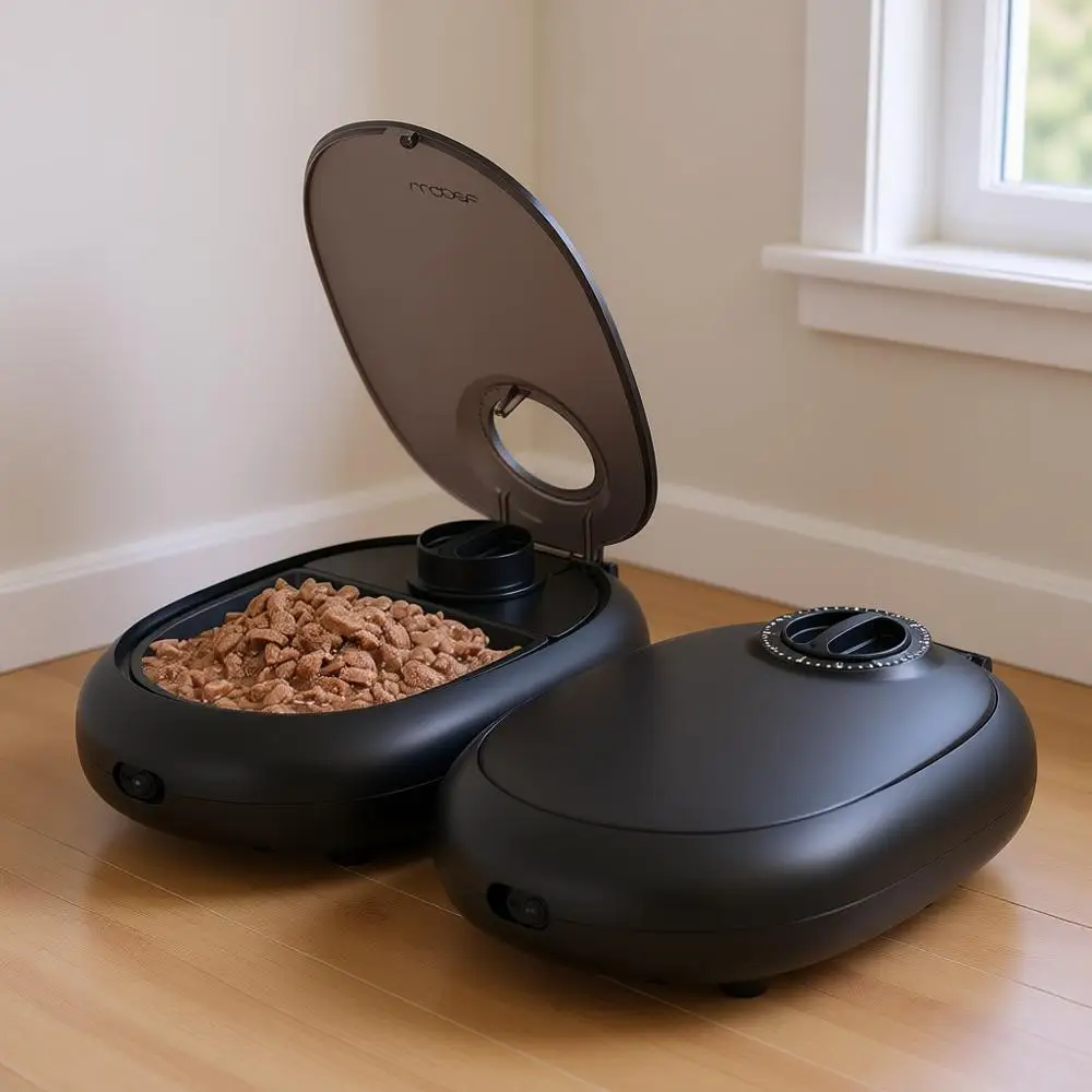 

Автоматический дозатор корма для кошек, котят и маленьких собак с таймером на 48 часов