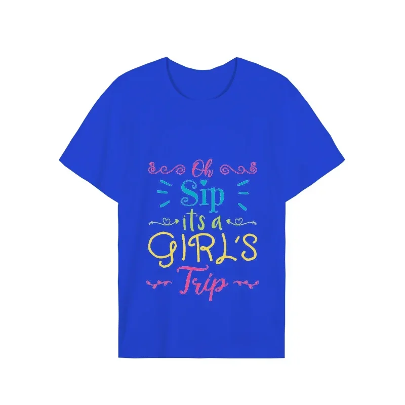 T Shirt para as Mulheres Tees Verão Roupas de Manga Curta Gráfico T Shirt Vestuário Oh Ship Its A Girls Trip Print Feminino Tops Camisetas