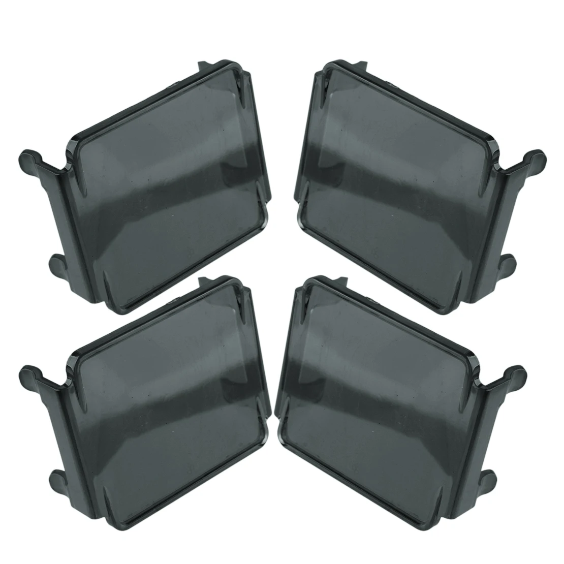 4pcs Protective Lens Cover For 3x3 Inch Square Cube Pods LED Work Light Bar Fog Lamp Driving Light Black PC
