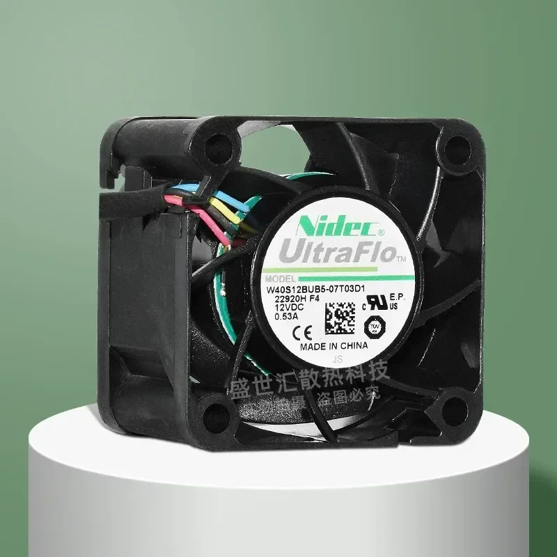 Nidec Violent 4028 12V 0.53A 40mm Chassis Server PWM Cooling Fan for W40S12BUB5-07