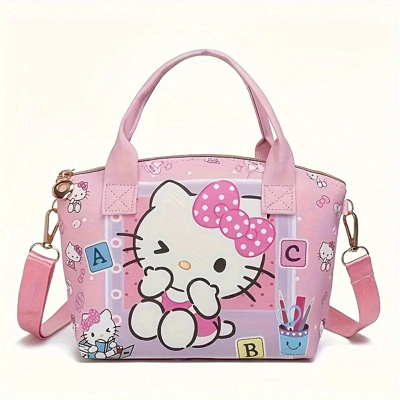 Sanrio Cartoon Design Kuromi Hello Kitty torebka, Kawaii Classic Crossbody chłopcy dziewczęta o dużej pojemności wycieczka do przechowywania portmonetka