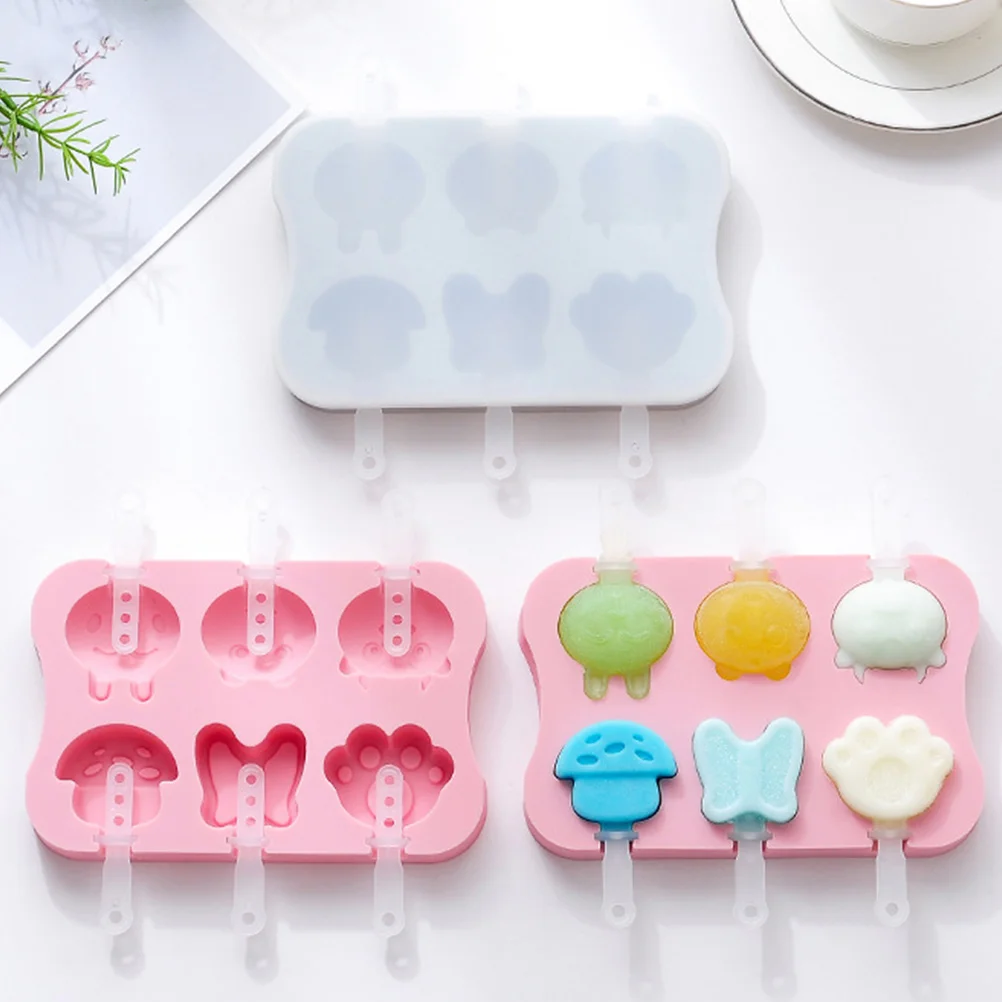 

2 set Ice Cream Molds Mini Silicone Popsicle Mold DIY Maker Freeze Ice Tool Home Use Compact Lightweight Storage