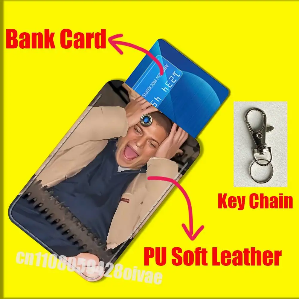 American actor W-Wentworth Miller For ID Clips Credit Bank Access Water Card Holder Cover Decoration Bag Keychain