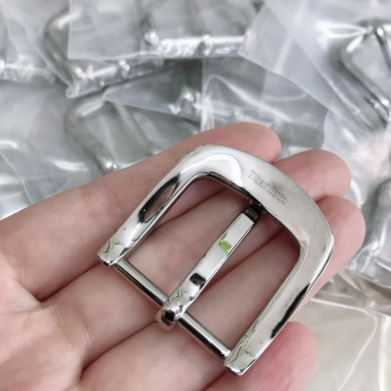 التيتانيوم النقي 25 مللي متر حزام رئيس دبوس مشبك تلميع غير قابل للصدأ الرجال والنساء هيبوالرجينيك تنوعا موضة مشبك حزام غير رسمي #3