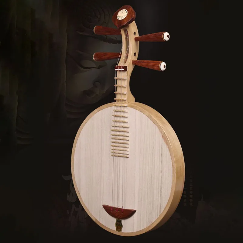Handmade Traditional Yueqin Beginners Playing Moon Guitar Chinese Professional Perform Yueqin Folk Classics Stringed Instruments