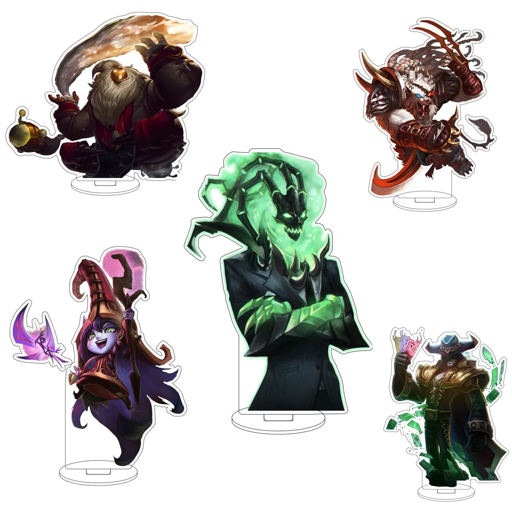 Figura Acrílica de Anime de 16CM, Rengar, Lulu, Seraphine, Katarina, Tristana, Ornamentos Exquisitos para Decoração de Mesa, Presentes Fofos