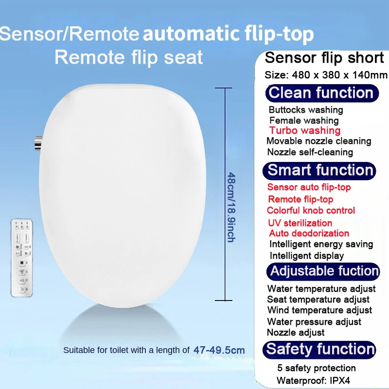 Auto Flip Toilet Cover Smart Janpanese Toilet Seat Electric Tapa WC Inteligente Japones Sense Open Japones Smart Electric Bidet