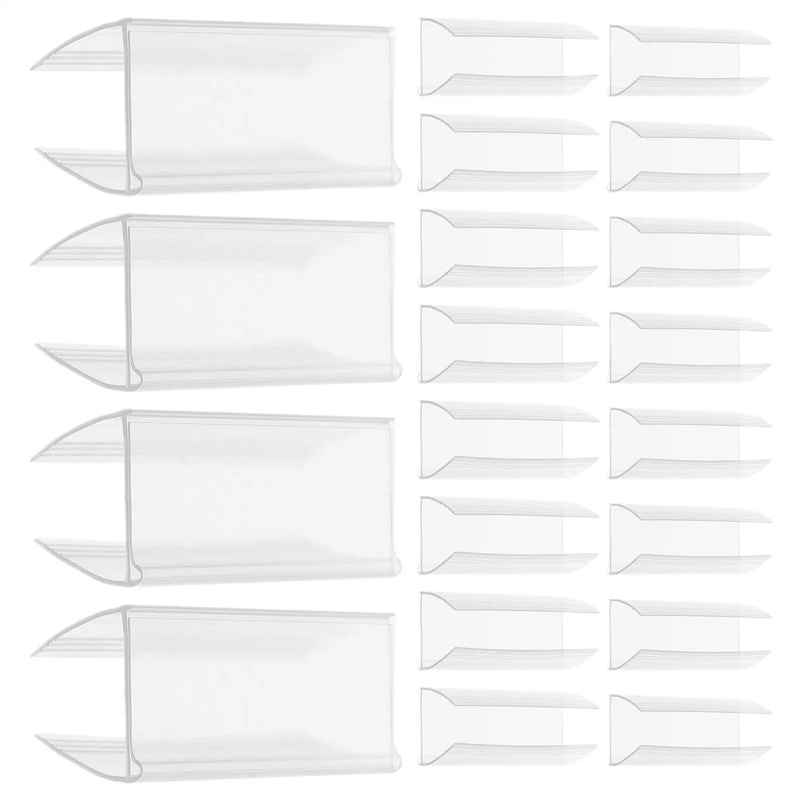 50Pcs Price Label Holder Price Tag Display Sturdy Clear Easy Install Accessories Shelf Tag for Pantry Store Retailing Display