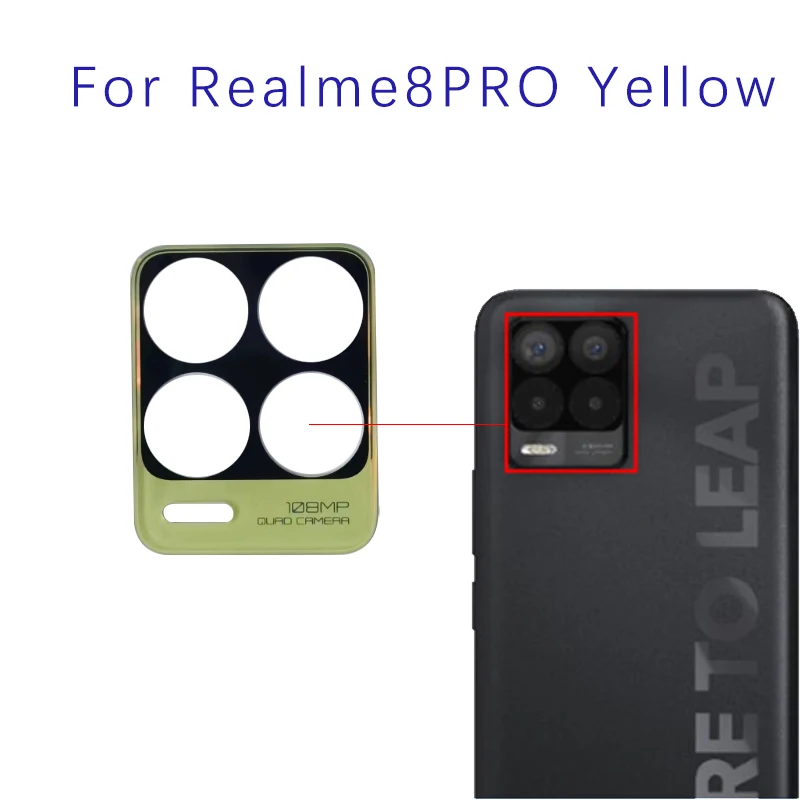 For OPPO Realme 8 Pro Rear Camera Glass Lens Back Camera Lens with Sticker Replacement Parts