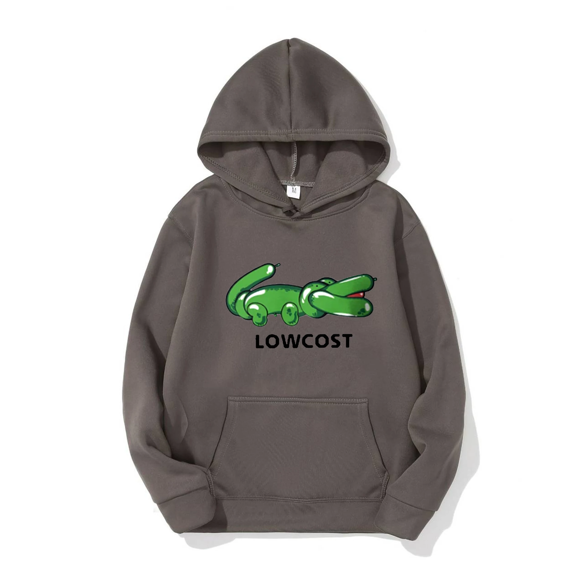 LOWOST-Hoodie de manga comprida masculino, top casual, logotipo estampado, outono