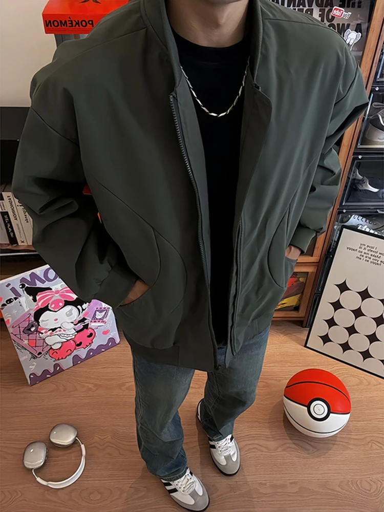 

Military een MA Flight Jaet Men's ort Sle Baseball Coat Autumn Faion Sensation Retro Silhouette Windproof Zipper