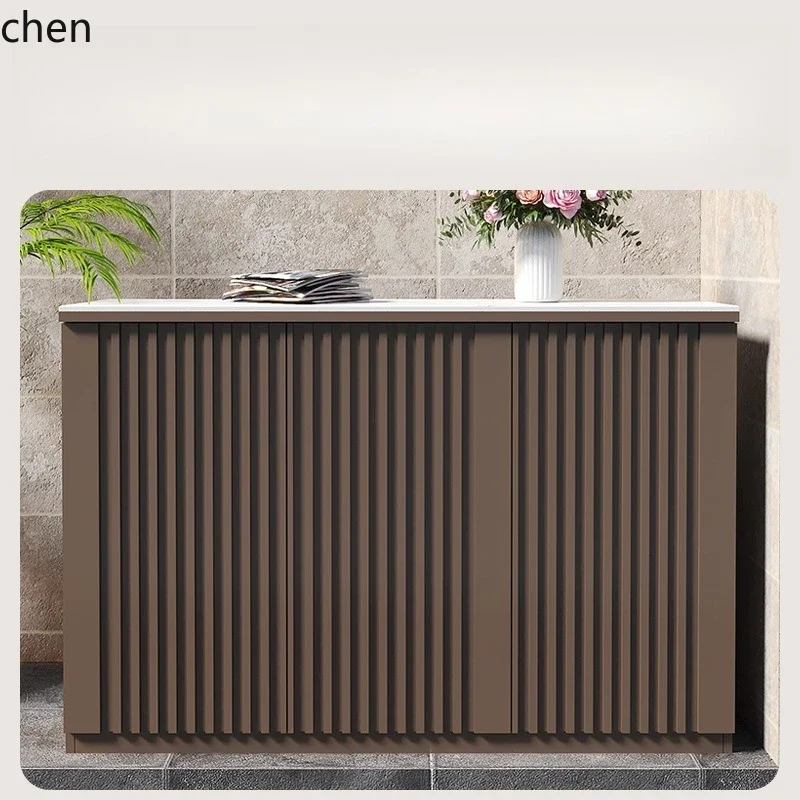 Outdoor Villa Entrance Storage Cabinet Courtyard Balcony Storage Cabinet Waterproof Sunproof Lattice Cabinet Door
