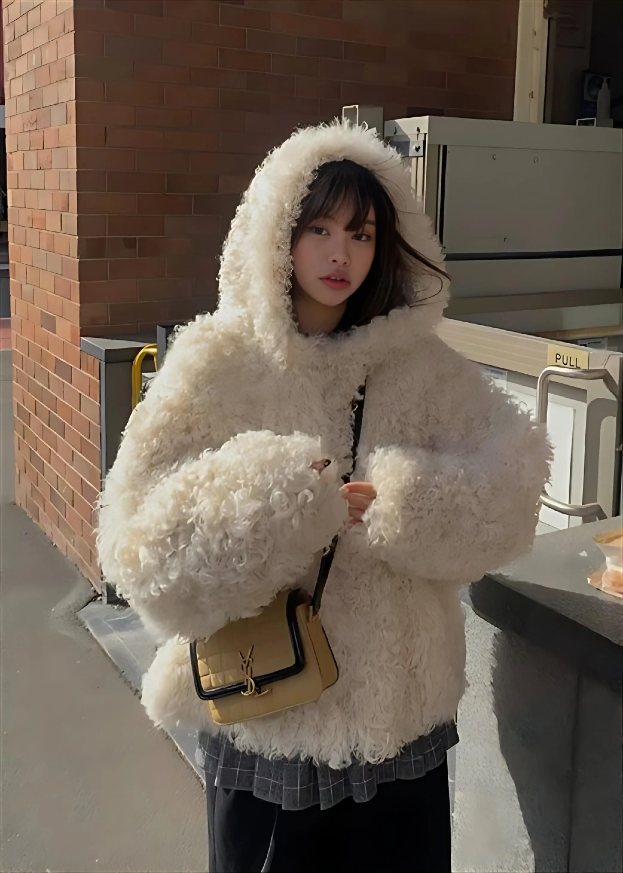 Lamb Wool Jacket Woman High Quality Camouflage Pattern Concealment Design Hiding Style Blending Fashion Disguise Look Masking GF view 4