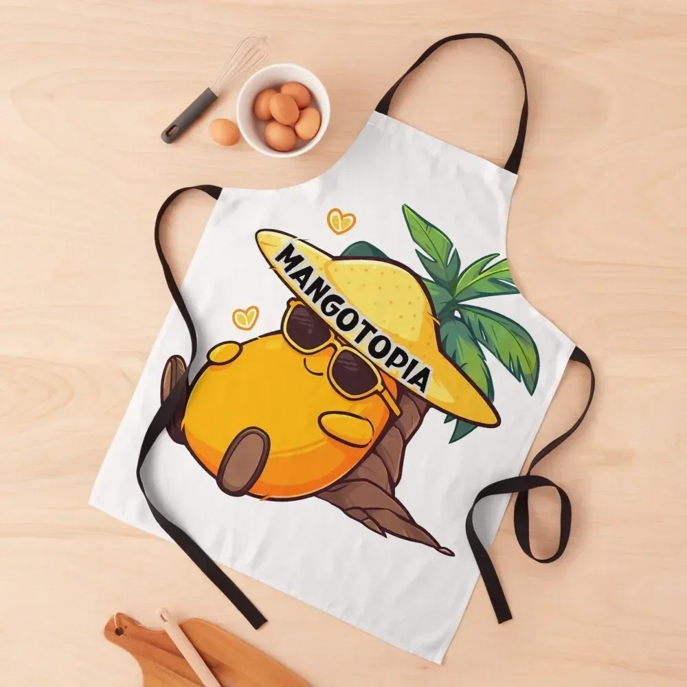 

Mangotopia: A Juicy Paradise of Mango Puns Apron custom women's kitchen Kitchen innovative kitchen and home items Apron