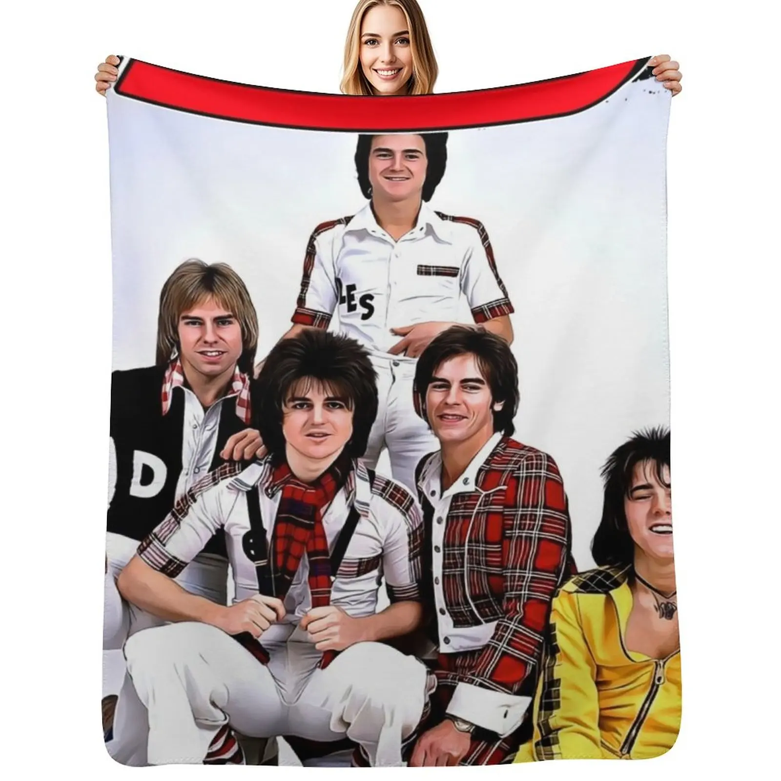 Bay City Rollers Throw Blanket Flannel Fabric Warm Baby Softest Sofa Throw Plaid on the sofa Blankets