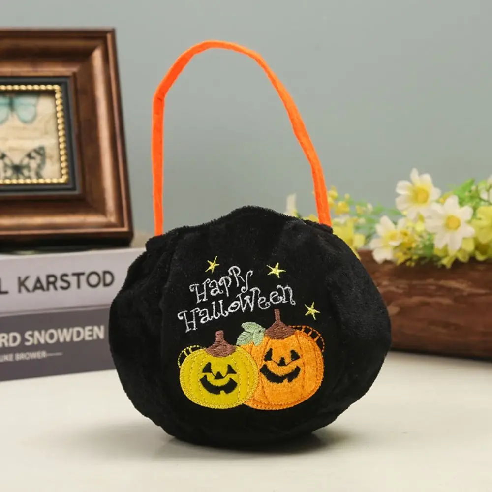 Cute Cloth Halloween Candy Bag Ghost Trick Or Treat Gift Basket Tote Bag Storage Bucket Pumpkin Candy Bag Children