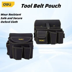 Deli Tool Storage Bag Belt Pouch Multifunctional Hardware Electrician Toolkit Drill Waist Wrench Screwdriver Tool Bags Organizer
