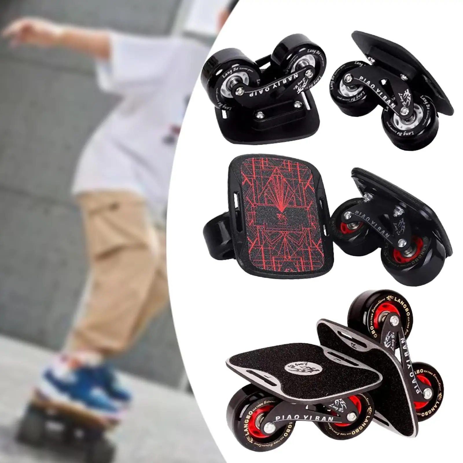 

Portable Roller Sturdy Outdoor Sliding with Wheels Professional Lightweight Road Drift Skates Plate for Teenager Birthday Gift