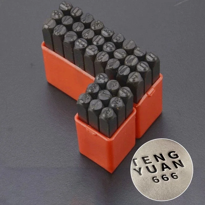 Stempel Werkzeug Leder Zahlen Buchstaben