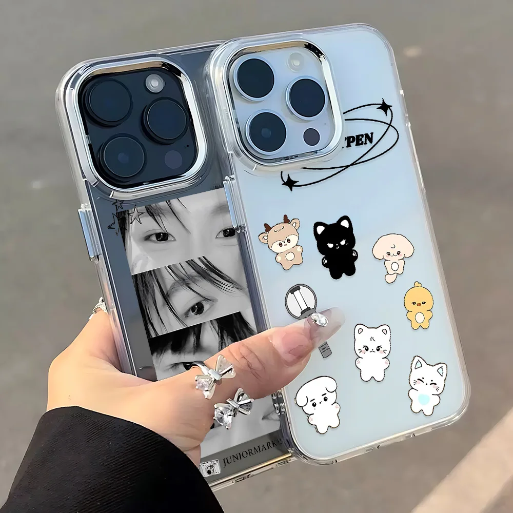 Чехол для телефона Kpop E-ENHYPENS для Xiaomi Redmi Note A5 A3 15 14 13 14c 13c 12 11 12s 12c 10c 10 9 Pro Plus 4G 5G Прозрачный чехол